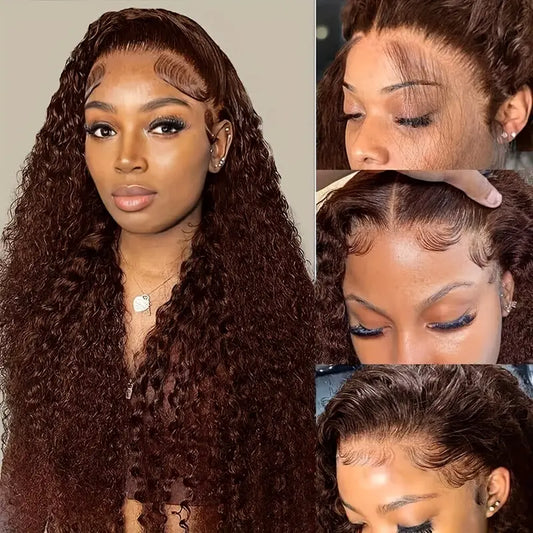 Chocolate Brown Lace Front Wig Human Hair