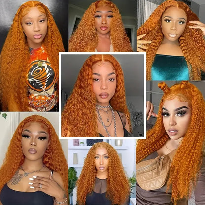 350# Ginger Wig Lace Front Human Hair 13x6