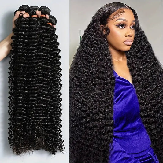 Deep Wave Human Hair Bundles 100% Brazilian